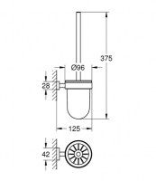 ESCOBILLERO PARED ESSENTIALS CUBE GROHE